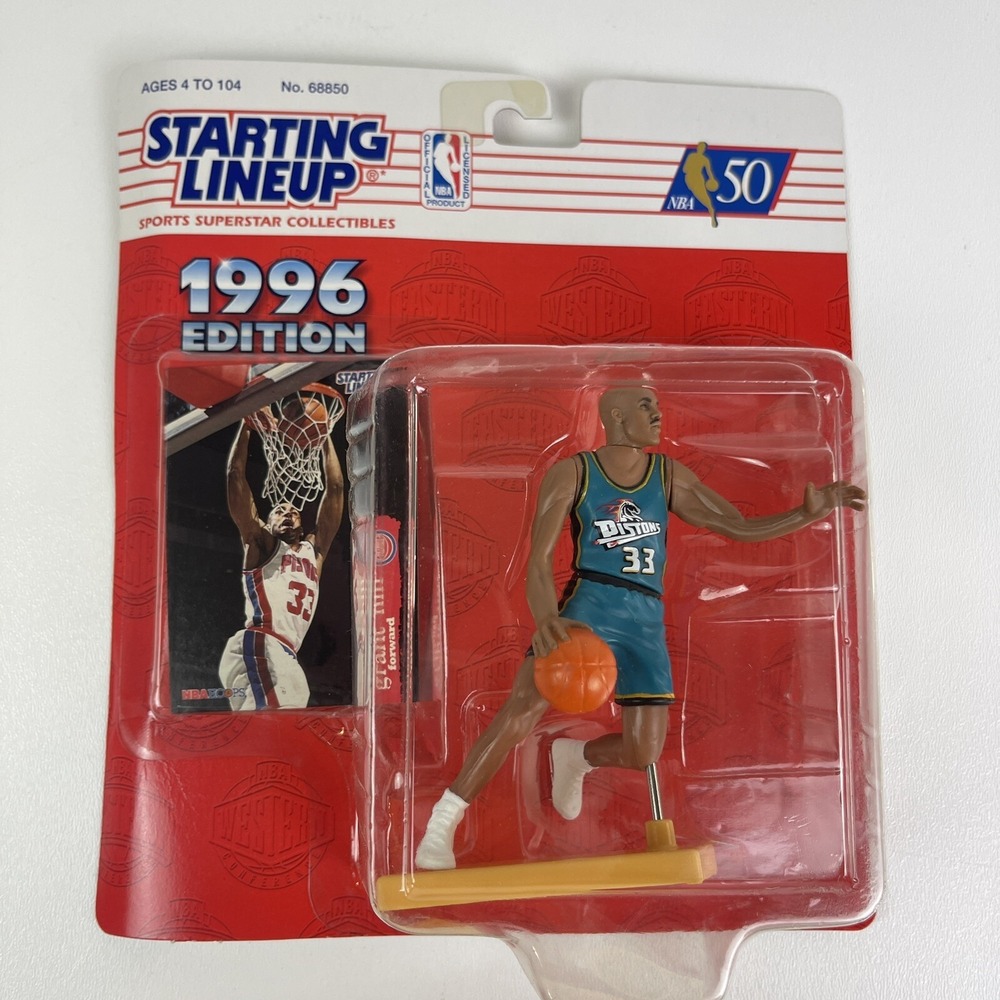 Starting Lineup 1996 NBA Grant Hill Detroit Pistons Vintage SLU NBA Hopps Card